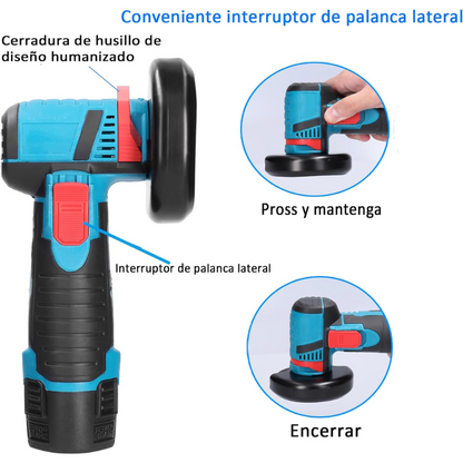 Kit Amoladora Angular 4 en 1 Inalámbrica + 2 Batería 12V